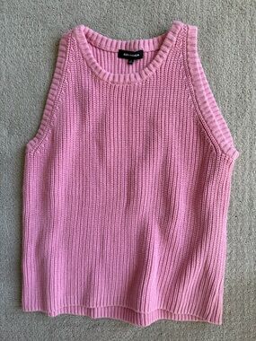 525 America Pink Knit Sleeveless Tank Top